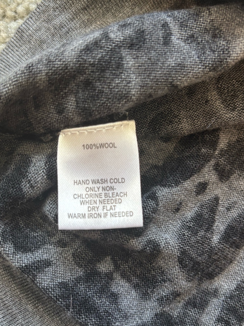 LOFT Gray & Black Animal Print Wool Dress — XS - Picture 6 of 9